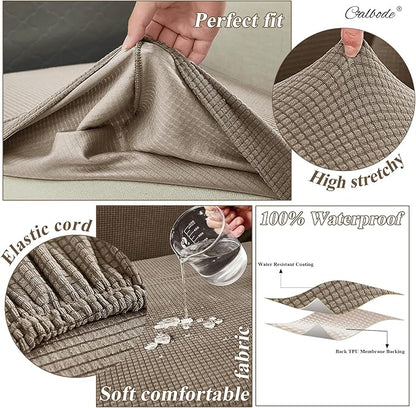 12Pcs Outdoor Stretch Cushion Covers, Waterproof Outdoor Chair Cushion Covers - Image 3