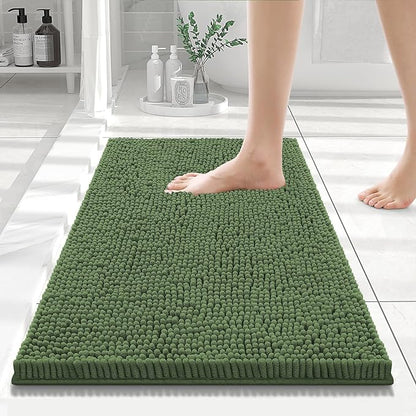Smiry Luxury Chenille Bathroom Rugs 24x16, Extra Soft and Absorbent Shaggy Bath by Smiry