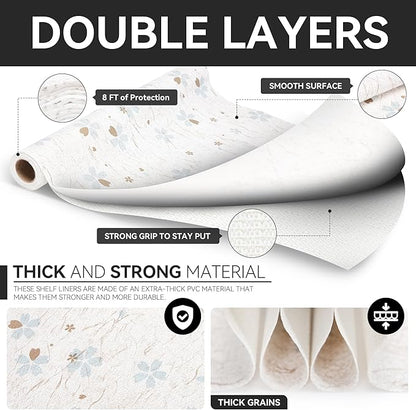 Ray Star Shelf Liner, 12in x 5FT Non Adhesive Floral Cabinet Liner - Image 7
