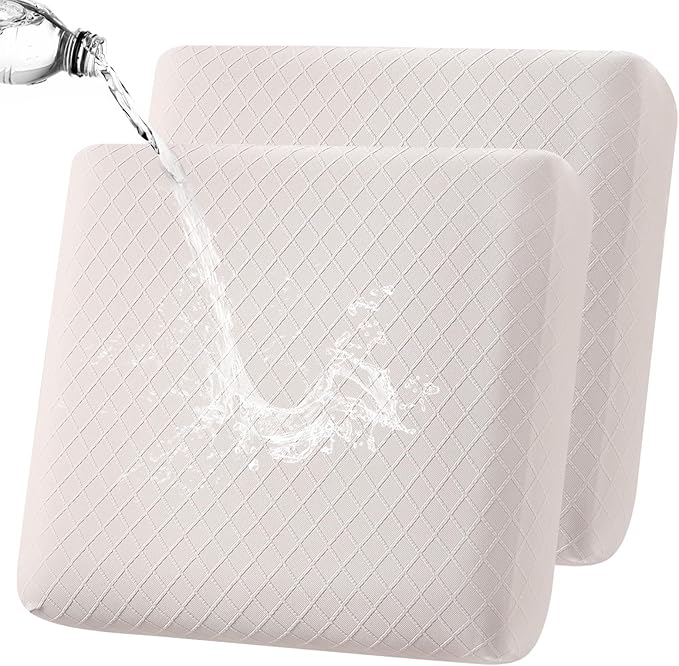 Fuloon Waterproof Seat Cushion Covers 2 PCS, Stretch Sofa Cushion Slipcovers by Fuloon