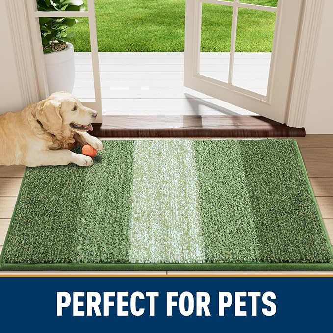 Smiry Dog Door Mat for Muddy Paws, Absorbs Moisture and Dirt, Low-Profile - Image 7