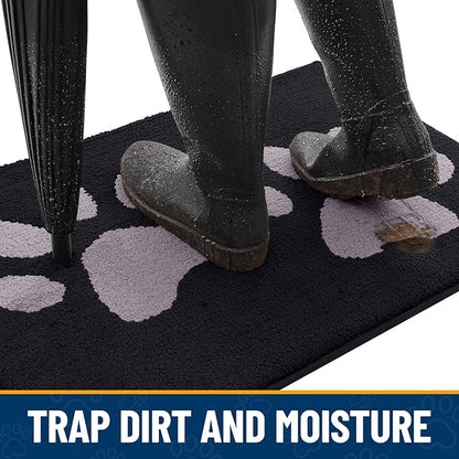 Smiry Dog Door Mat for Muddy Paws, Absorbs Moisture and Dirt, Low-Profile - Image 2