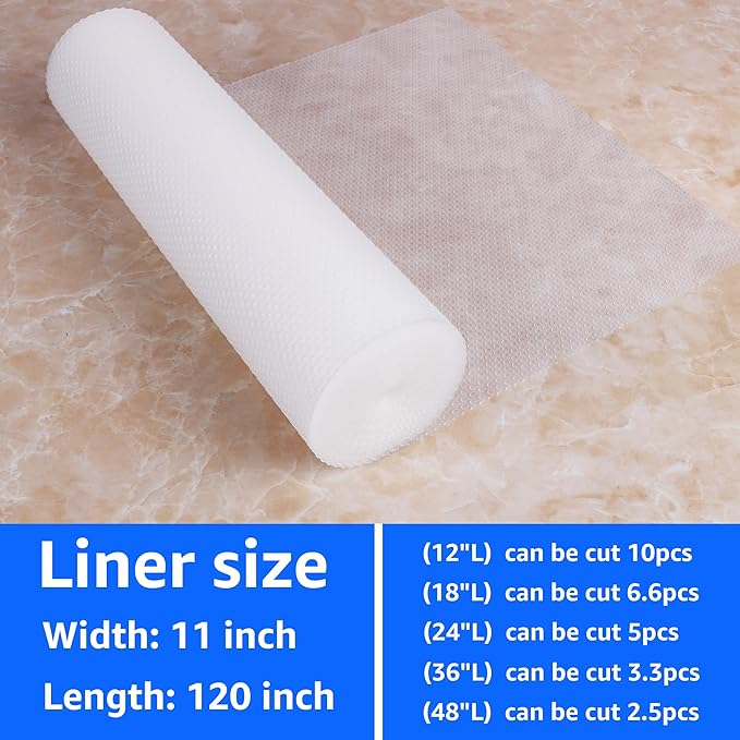 Clear Shelf Liners for Kitchen Cabinets: 11 Inch Wide Translucency Drawer Liner - Image 9