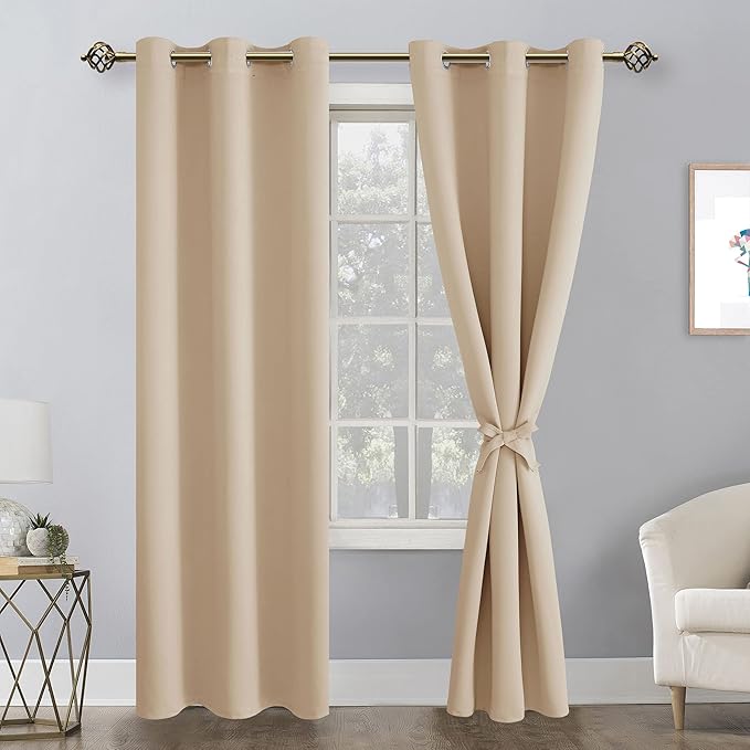 Hiasan Blackout Curtains for Bedroom, 42 x 84 Inches Long - Image 2