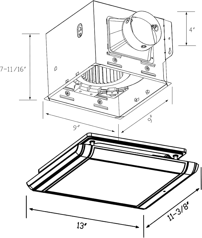 Homewerks 7145-80V-HS Dual Speed Bathroom Exhaust Fan - Image 5