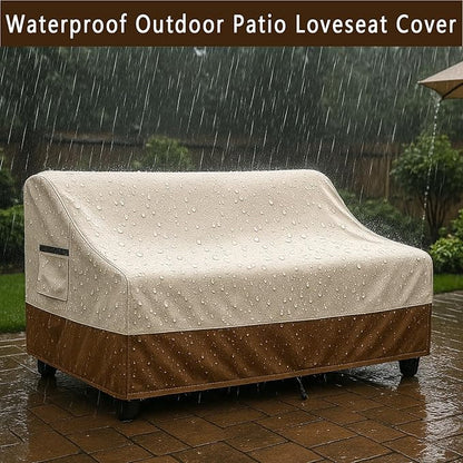 Waterproof Patio Loveseat Cover, 76W x 32.7D x 33H inches Heavy Duty 600D - Image 3