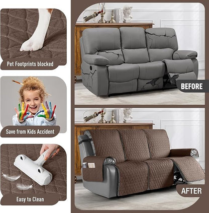 TAOCOCO 100% Waterproof Recliner Cover, Non-Slip Washable Reclining Couch Cover - Image 2