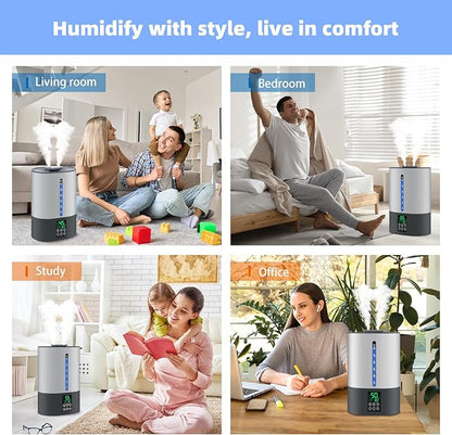 6L Humidifiers for Bedroom Large Room Home, Cool and Warm Humidifier for Baby - Image 7