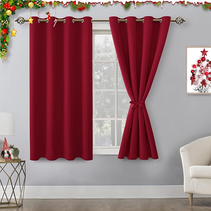 Hiasan Blackout Curtains for Bedroom, 52 x 54 Inches Long by Hiasan