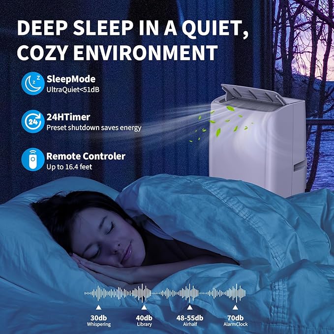 14K BTU Portable Air Conditioners, Cools up to 750 Sq. Ft 3-in-1 Movable AC - Image 5