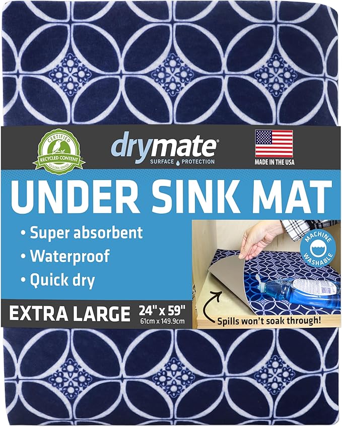 Drymate Premium XL Under Sink Mat, Waterproof Cabinet Protection Mats by Drymate