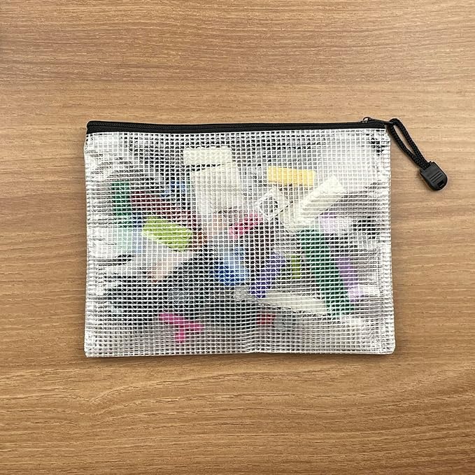 Oaimyy-A6, Mesh Zipper Pouch Document Folders Bag Plastic Zip File Folders - Image 9