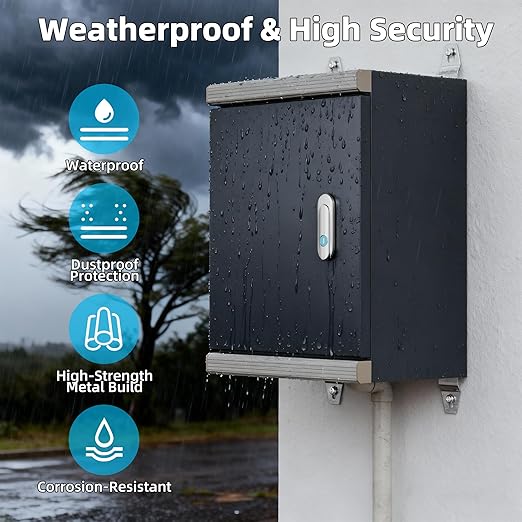 Joinfworld Outdoor Electrical Metal Box 15.7" x 11.8" x 7.8" Weatherproof - Image 3