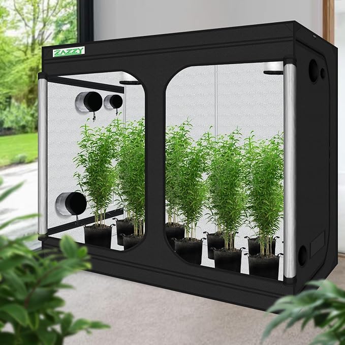 zazzy Grow Tent, 96“x48 x78 Plant Growing Tents 600D Mylar Hydroponic Indoor - Image 2