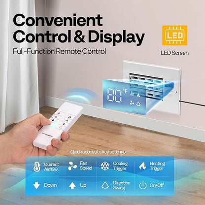 VIVOHOME 6'' x 10'' Opening Register Booster Fan - Image 6