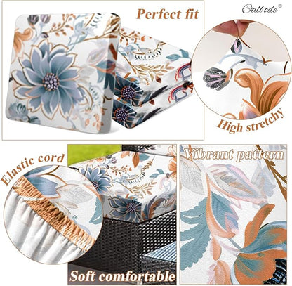 8Pcs High Elastic Digitally Printed Sofa Seat Cushion Cover, Soft & Comfortable - Image 4