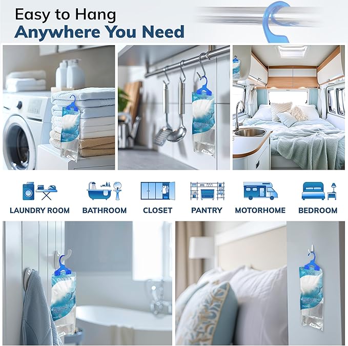 Hanging Moisture Absorber Bags, Dehumidifier Bags - Image 5