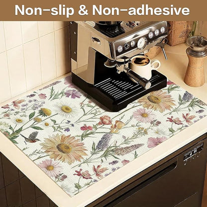 Floral Drawer and Shelf Liner for Kitchen Cabinets Non-Adhesive Drawer Liner - Image 6