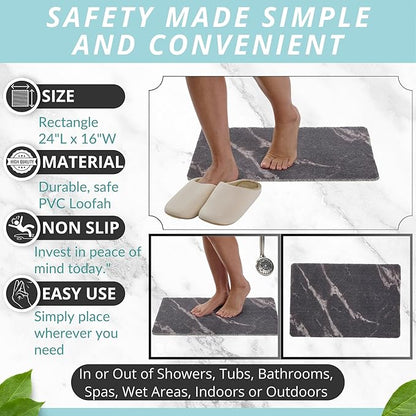 ENKOSI Loofah Non-Slip Shower and Bath Mat - Image 3