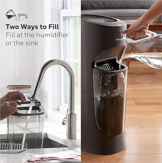 Honeywell Top Fill Tower Humidifier, Digital Humidistat, Home or Office - Image 3