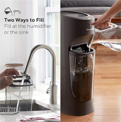 Honeywell Top Fill Tower Humidifier, Digital Humidistat, Home or Office - Image 3