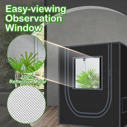 18"x30"x36" Grow Tent for Indoor Plants 600D Mylar Hydroponic High Reflective - Image 4