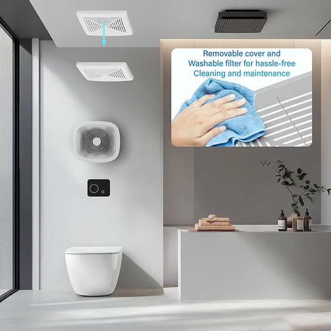 50CFM Bathroom Exhaust Fan: Retrofit Ceiling Bath Vent Fan - Image 7
