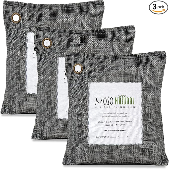 Moso Natural Air Purifying Bag 500g Premium Bamboo Charcoal Odor Absorber by MosoNatural