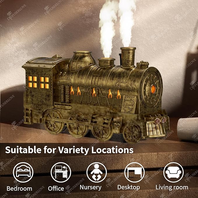 Diffuserlove Essential Oil Diffuser 300ML Train Cool Mist Humidifier Quiet - Image 5