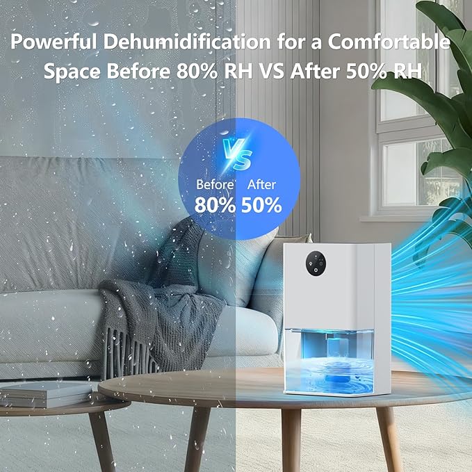 Dehumidifier, 50 OZ Small Dehumidifiers - Image 4