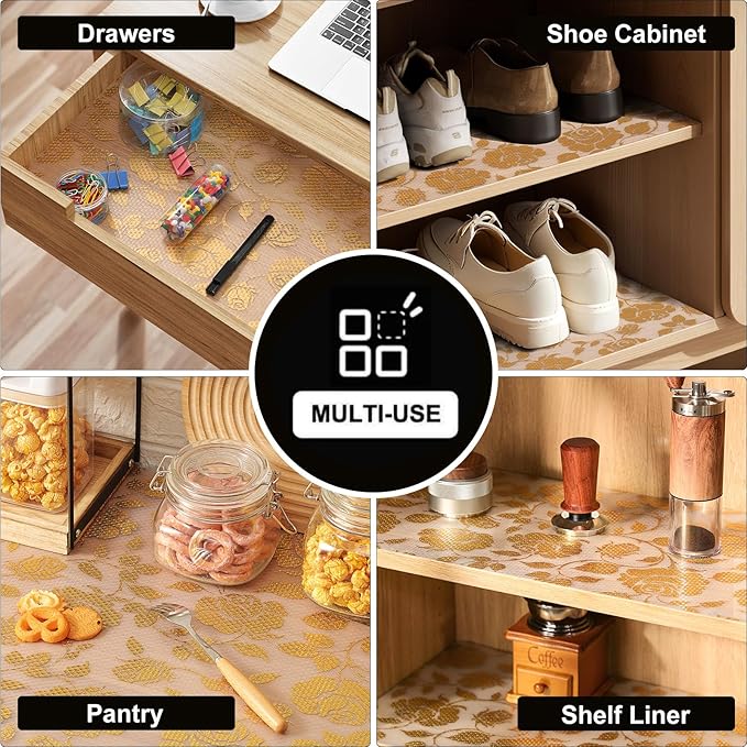INNOLITES Shelf Liner for Cabinets, Non-Adhesive for Kitchen Drawer Liner - Image 9