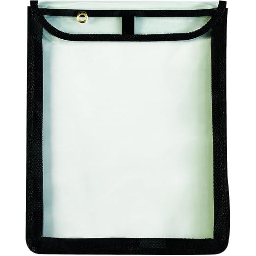 BOX USA Gusseted Job Ticket Holders, Reusable Vinyl Dry Erase, Hook and Loop by BOXUSA