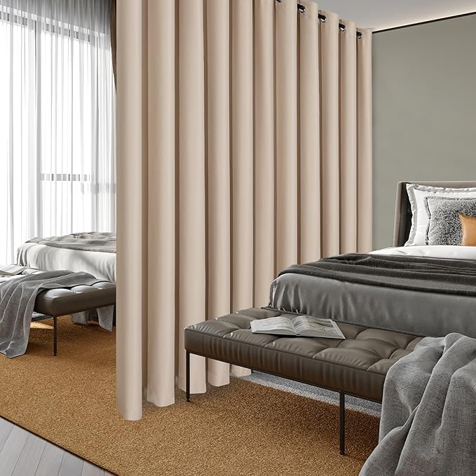 Hiasan Patio Sliding Door Blackout Curtains-12.5ft Wide x 8ft Tall, Grommet - Image 8