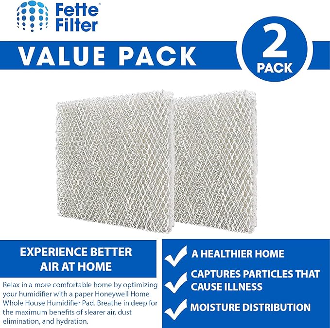 Fette Filter 2 Pack Whole House Humidifier Replacement Pads Compatible - Image 2