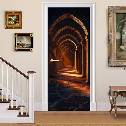 3D Door Decals Stickers, Peel Stick Wall Murals Vinyl Wallpaper Self-Adhesive by BVBOX