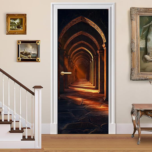3D Door Decals Stickers, Peel Stick Wall Murals Vinyl Wallpaper Self-Adhesive by BVBOX