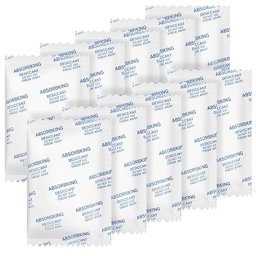 Moisture Absorbers – 20 Gram 70 Packs Silica Gel Packets by ABSORBKING