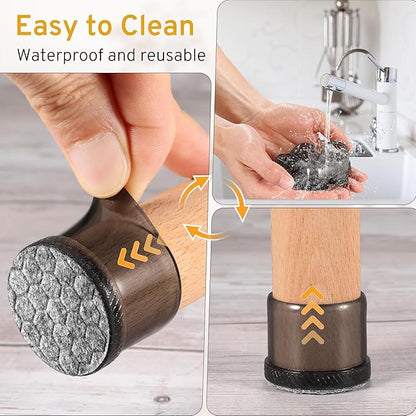 24PCS Round Chair Leg Floor Protectors, Furniture Sliders, Chair Leg Protectors - Image 6