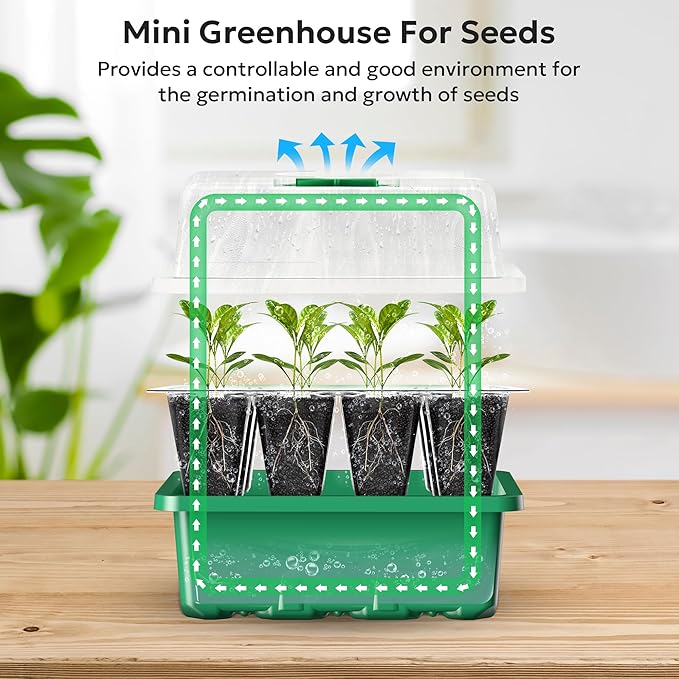 MIXC 10 Packs Seed Starter Tray Seed Starter Kit - Image 4
