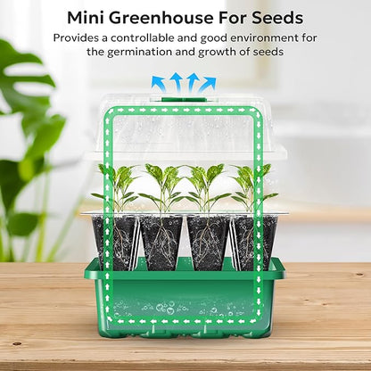MIXC 10 Packs Seed Starter Tray Seed Starter Kit - Image 4