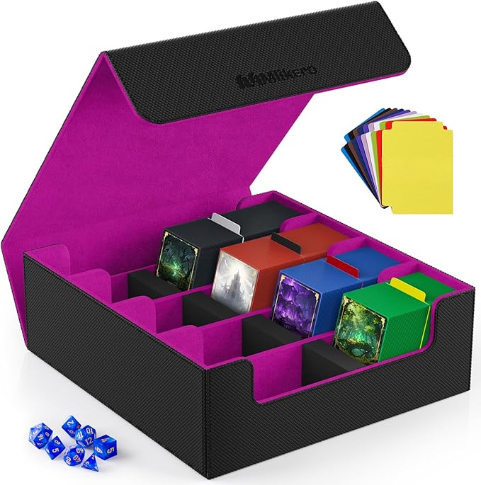 Mlikero Card Deck Case, 2400+ Trading Card Storage Box by Mlikero