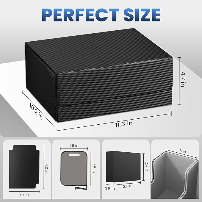 Card Storage Box For Trading Cards 1800+, Card Deck Box - Image 5