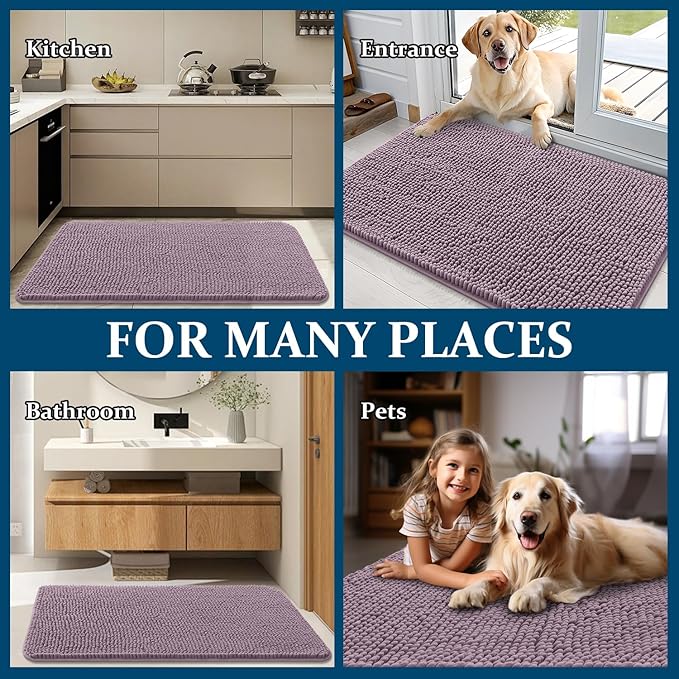 OLANLY Dog Door Mat for Muddy Paws 54x24, Absorbs Moisture and Dirt, Absorbent - Image 8