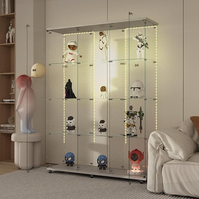 Yoluckea 4-Tier Glass Display Cabinet Extra Large - Image 6