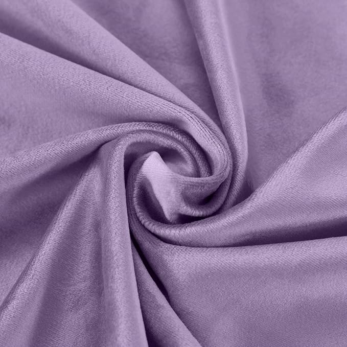 ChadMade Blackout Lined Premium Velvet Curtain Voilet 72Wx84L Inch, Eyelet - Image 6