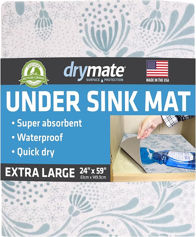 Drymate Premium XL Under Sink Mat, Waterproof Cabinet Protection Mats by Drymate