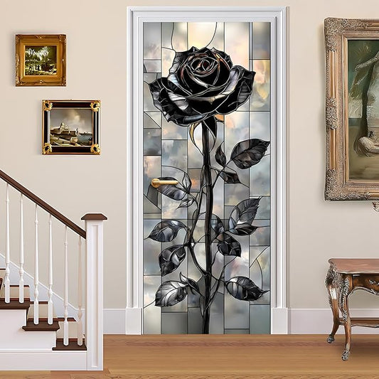 3D Door Stickers, Peel and Stick Vinyl Wallpaper, Self-Adhesive Mural Door Cover by BVBOX