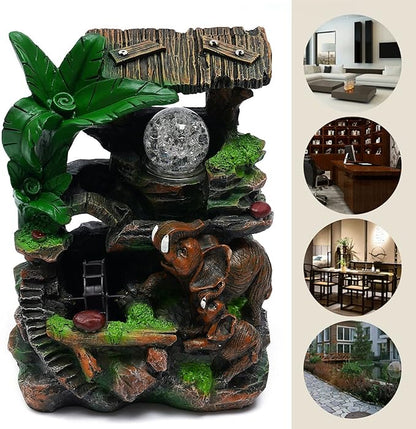 Tabletop Rockery Fountain Indoor Waterfall Bonsai Desktop Mini Rockery Water - Image 3