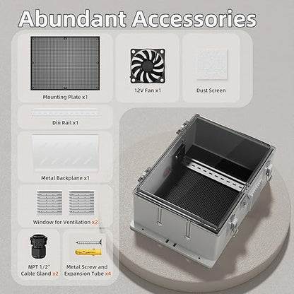 Joinfworld Outdoor Electrical Vented Box Outdoor Waterproof Junction Enclosure - Image 5