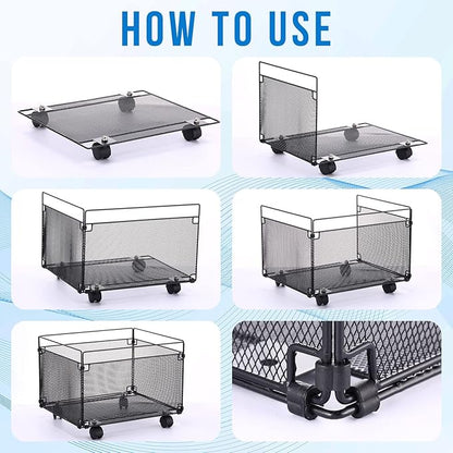 Harloon 1 Pack Mesh Rolling File Carts - Image 4